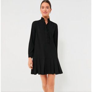 Nwt - TUCKERNUCK - XS - Black Crepe Tate Shirt Dress $170